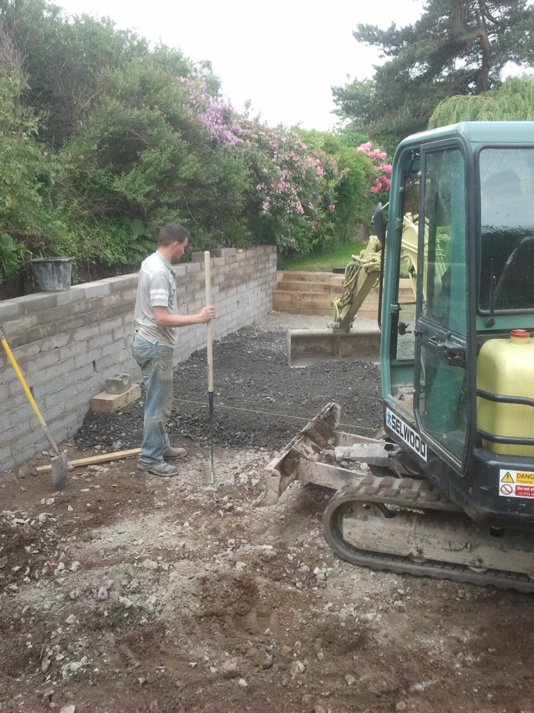 Mini Digger Levelling Out MOT