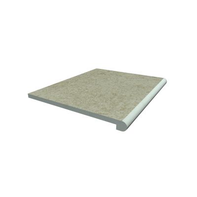 Image Displaying 600x560 Cream Step with a 36mm Bullnose Edge