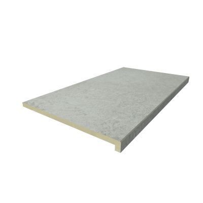 Image Displaying 900x500 Frosty Grey Step with a 40mm Downstand Edge