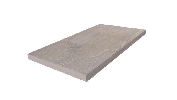 Tumbled Raj Green Sandstone Rock-Faced Step