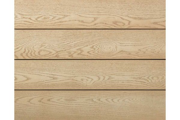 Overview of Ashwood Millboard composite decking installed in an outdoor space, highlighting soft tones and wood-effect texture.***
