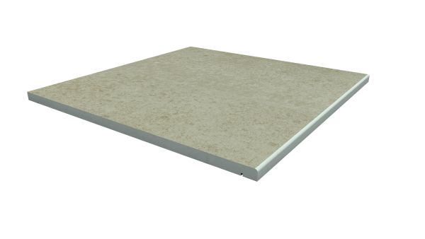 Image Displaying 600x600 Cream Step with a 5mm Pencil Round Edge