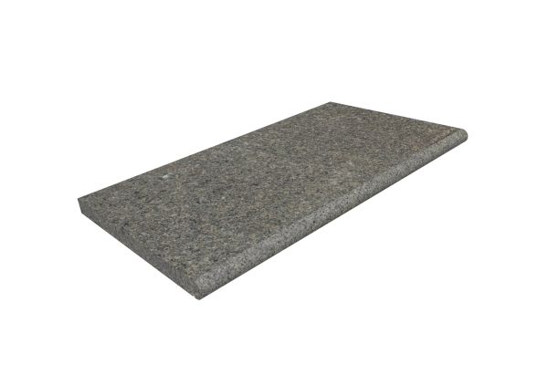 Image Displaying Dark Grey Granite Step Tread 900x500x40mm with a Long Edge Bullnose