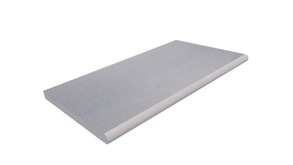 Image Displaying Flamed Grey Step Tread 900x500x40mm with a Long Edge Bullnose