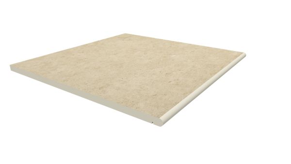 Image Displaying 600x600 Florence Beige Step with a 20mm Bullnose Edge