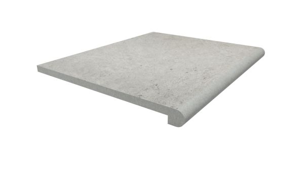 Image Displaying 600x560 Florence Grey Step with a 36mm Bullnose Edge