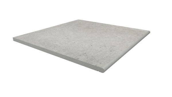 Image Displaying 600x600 Florence Grey Step with a 20mm Bullnose Edge