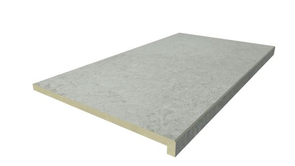 Image Displaying 900x500 Frosty Grey Step with a 40mm Downstand Edge