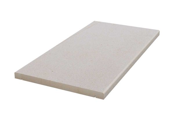 Harvest sawn sandstone 25mm coping with pencil round profile and drip line. Free UK delivery available.***Image for illustrative purposes only*