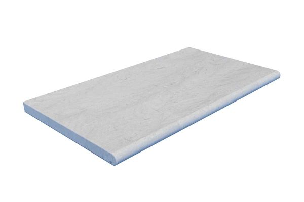 Heath sandstone step with pencil round edge, shown in isometric view to highlight surface and edge detail.***
