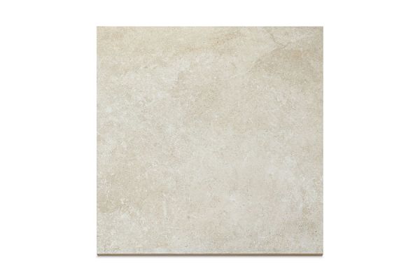 Square sample of Heritage Chalk Porcelain Paving in 600x600 format, showing soft beige tones and subtle stone detailing.***