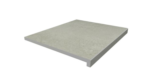 Image Displaying 600x500 Light Grey Step with a 40mm Downstand Edge
