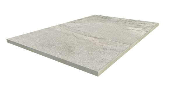 Image Displaying 900x600 Marble Grey Step with a 5mm Pencil Round Edge