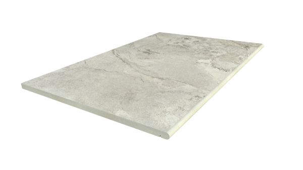 Image Displaying 900x600 Marble Grey Step with a 20mm Bullnose Edge