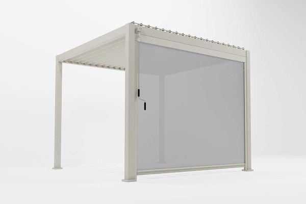 Proteus Pebble Grey 3x4 Aluminium Pergola with Optional Sides