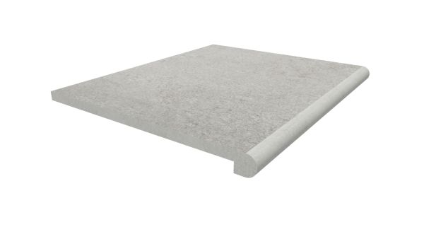 Image Displaying 600x560 Silver Grey Step with a 36mm Bullnose Edge