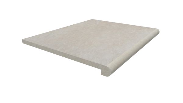 Image Displaying 600x560 Slab Khaki Step with a 36mm Bullnose Edge