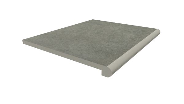 Image Displaying 600x560 Steel Grey Step with a 36mm Bullnose Edge