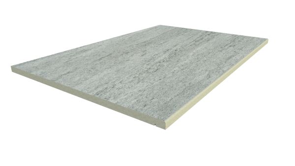 Image Displaying 900x600 Travertine Dark Step with a 5mm Pencil Round Edge
