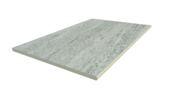 Image displaying Travertine Dark 900x600mm step with 20mm Bullnose Edge