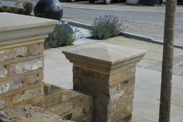 Buff Yorkstone Stone Pier Caps