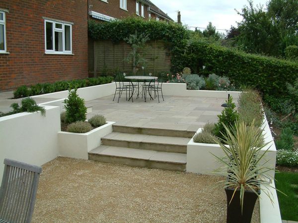Image displays paving used as steps | J&S Scapes Garden Design & Build,  www.jands-scapes.co.uk