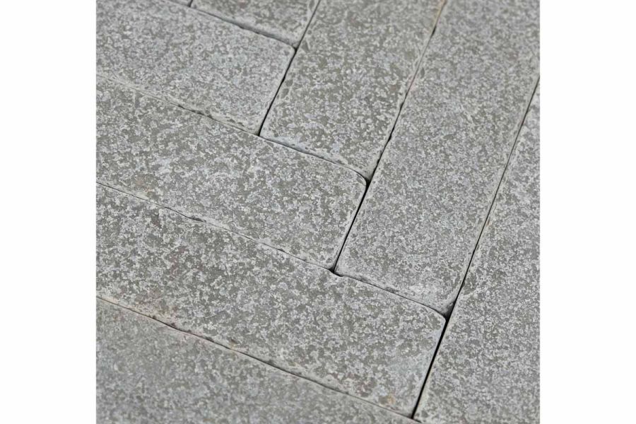 Close-up of Antique Grey patio bricks laid together without joints. Free UK next-day delivery available.