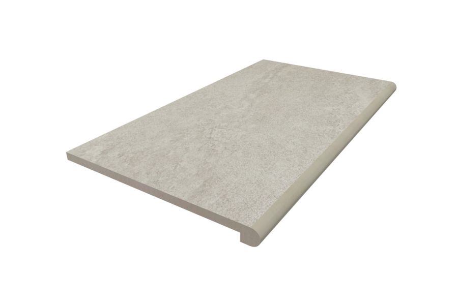 900x560mm Astor Grey porcelain 36mm bullnose step tread, with 10-year guarantee, and free next-day delivery available.