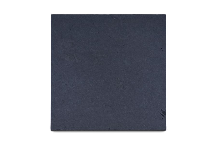 Single very dark-coloured, even-toned Brazilian Black slate slab seen from above. Free UK delivery available.