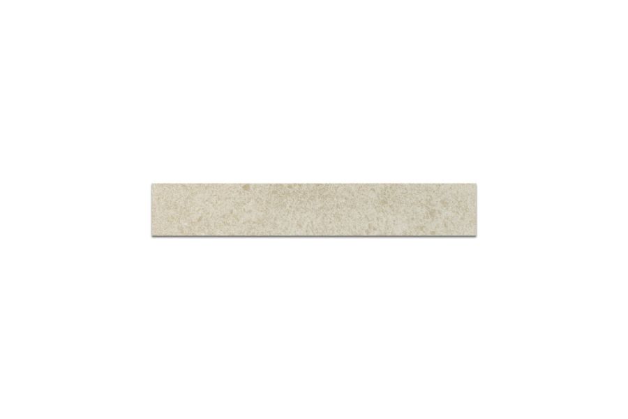 Single cream porcelain plank seen from above, showing grey markings. Supplied with free grout and primer.