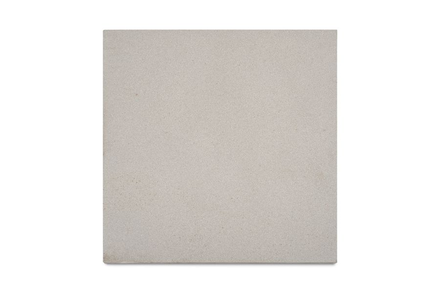 Single Dove Grey sandstone square paving slab seen from above, showing even colour and texture. Free UK delivery available.