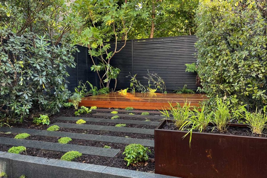 Corten Steel Cube Trough Metal Planters London Stone