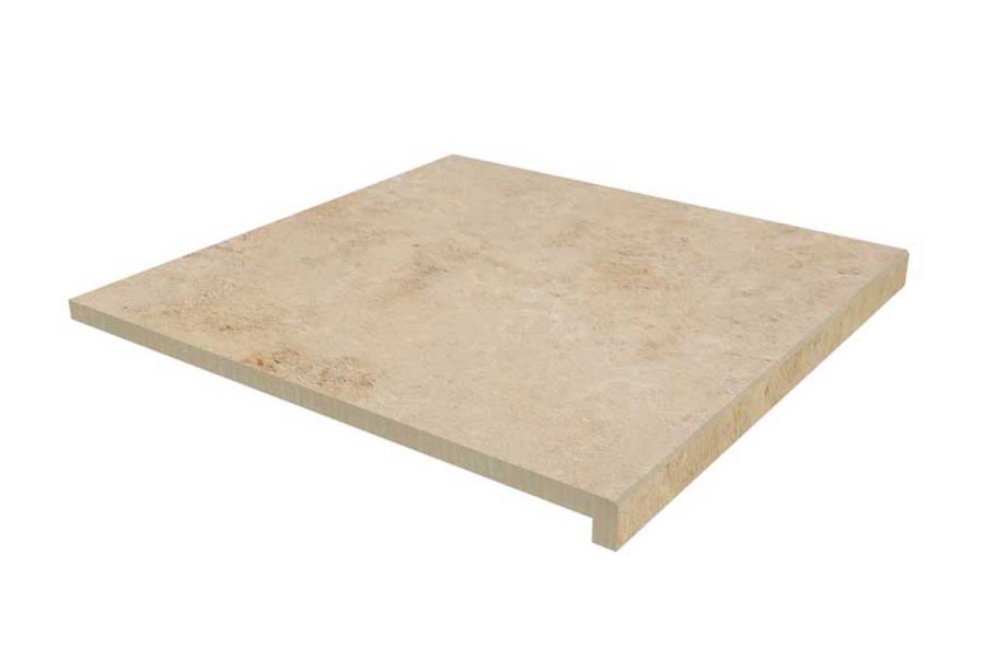 600x500 Jura Beige 40mm downstand step, part of our premium porcelain paving range. Free next-day UK delivery available.
