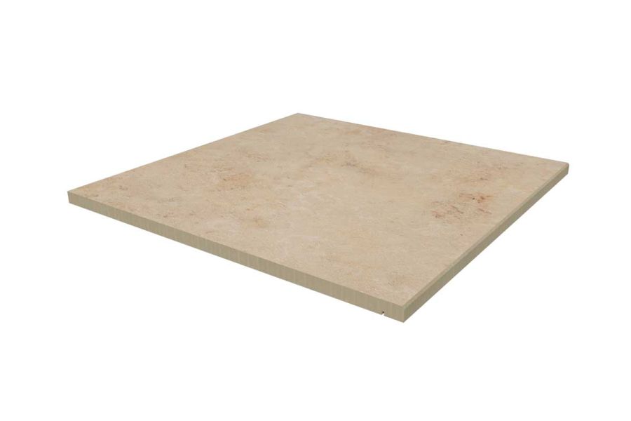 Jura Beige 600x600mm step with 5mm chamfered edge. Free next-day UK delivery available. Comes with 10-year guarantee.