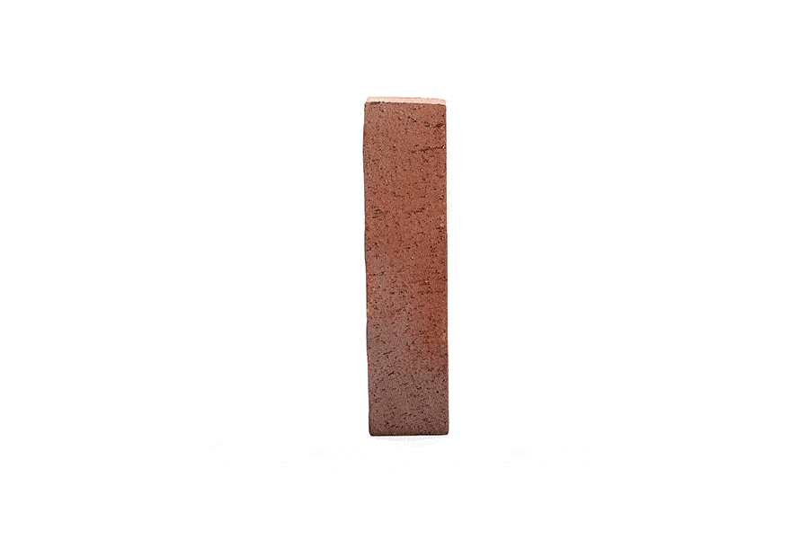 Single long, narrow Bromley clay paver, standing on one end, revolves anti-clockwise to show different faces. Free UK delivery available.