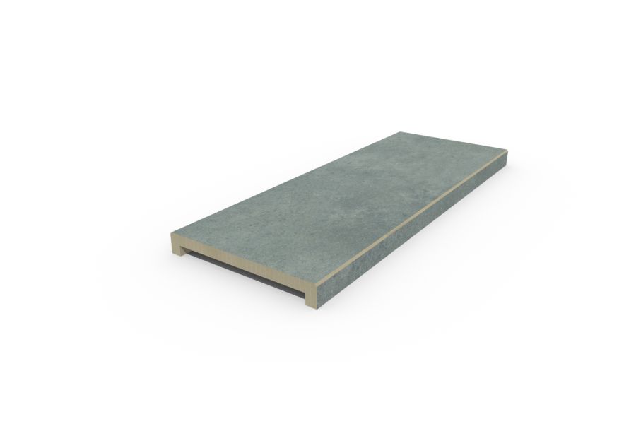 Polvere 40mm downstand straight coping, part of our large format porcelain paving range, with free next-day delivery available.