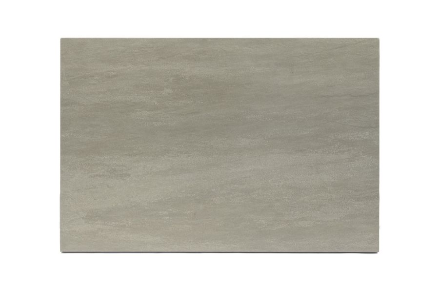 Single 600x300mm Raj Green porcelain coping stone with 20mm bullnosed edges, seen from above, showing light markings and colour tone. 