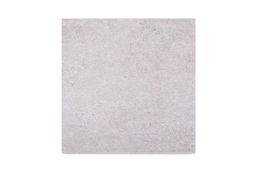 Silver-grey porcelain paving slab, viewed from above, showing texture and colour, available across the UK from London Stone.