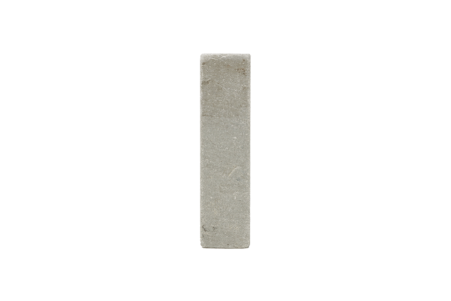 Single tumbled Kandla Grey sandstone stone paver standing upright and revolving. Free UK delivery available.