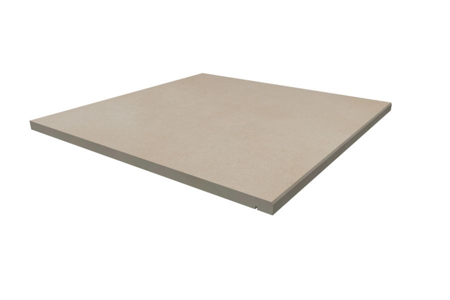 Single 600x600mm Venetian Beige step, with 5mm chamfered edge profile, from Budget Porcelain range, available with free delivery.