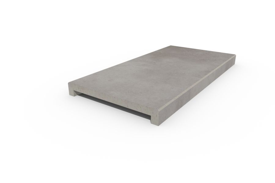 Venetian Grey 40mm downstand straight coping, part of our budget porcelain paving range, with free next-day delivery available.