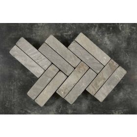 Tumbled Black Stone Pavers - 200x50x40mm Sample