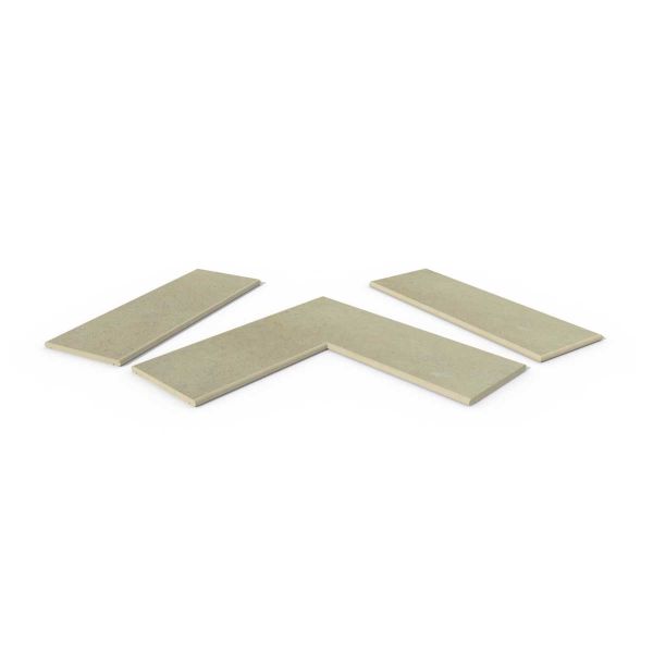 Corda porcelain 20mm bullnose coping collection for garden walls, with one each of straight, end and corner pieces.***Image for illustrative purposes only*
