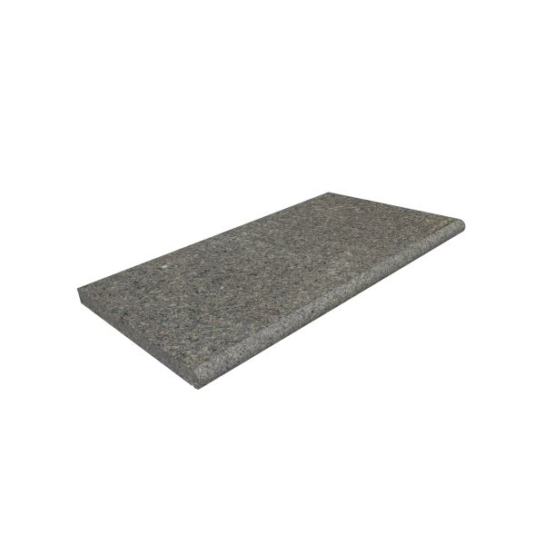 Image Displaying Dark Grey Granite Step Tread 900x500x40mm with a Long Edge Bullnose