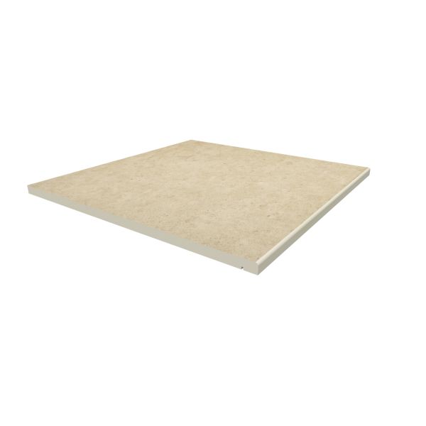 Image Displaying 600x600 Florence Beige Step with a 5mm Pencil Round Edge