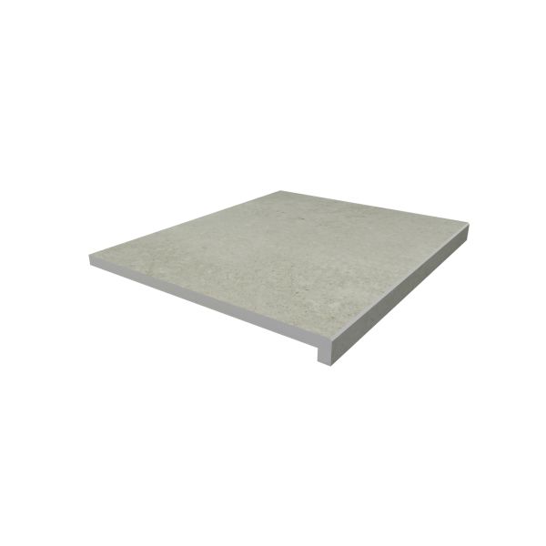 Image Displaying 600x500 Light Grey Step with a 40mm Downstand Edge