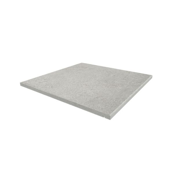 Image displaying 600x600 Silver Grey Step with a 5mm Pencil Round Edge