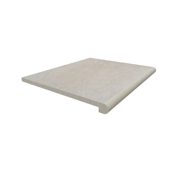 Image Displaying 600x560 Slab Khaki Step with a 36mm Bullnose Edge