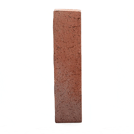 Single long, narrow Bromley clay paver, standing on one end, revolves anti-clockwise to show different faces. Free UK delivery available.