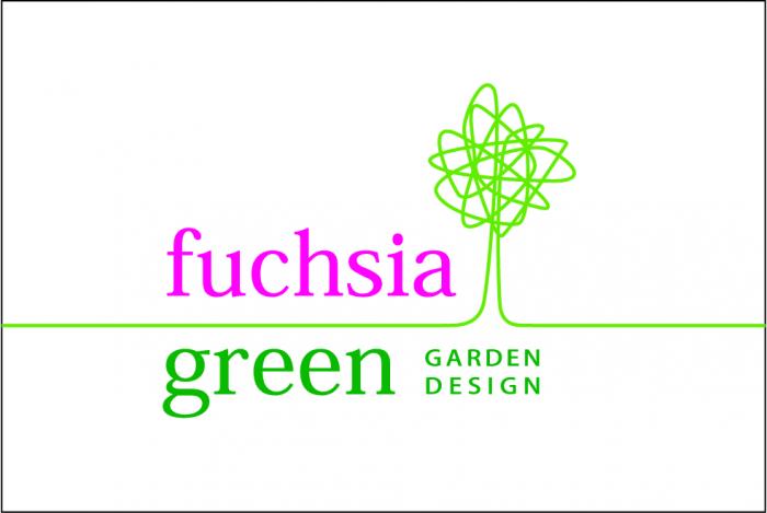 Fuchsia Green Garden Design Logo